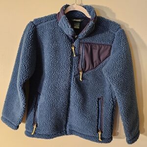 LL Bean Fleece coat. Blue Boys 14